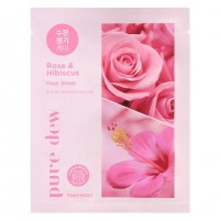Pure Dew Mask Sheet - Rose & Hisbiscus